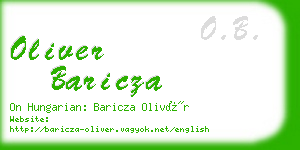 oliver baricza business card